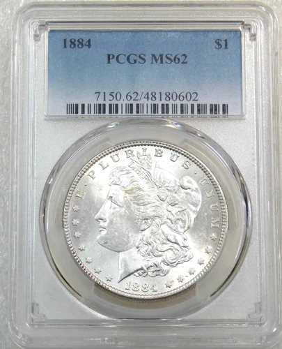 1884 P Morgan Silver Dollar PCGS MS62 Frosty PQ Just Graded New Holder #R269K