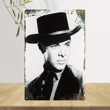 [2D Flat]Audie Murphy Vintage Western Cowboy Aluminum Tin Metal Signs Home Décor