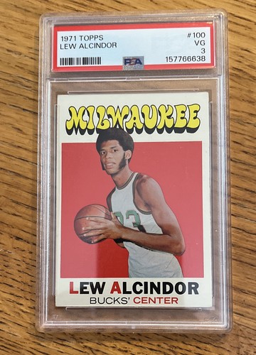 1971-72 Topps Basketball Kareem Abdul-Jabbar * Lew Alcindor PSA 3 VG