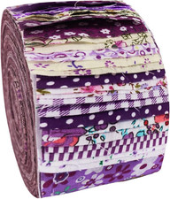 Jelly Roll Fabric 40 Strip Assorted Bundle Precut Cotton Quilting Strips 2.5"...