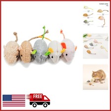 Interactive Catnip Mouse Toys 5pcs for Indoor Cats Stress Relief Play