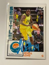 Seattle Storm JEWELL LOYD Signed WNBA Card Las Vegas Aces