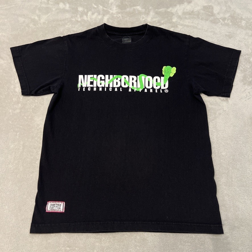 Kaws Neighborhood OriginalFake T-Shirt Black Short Sleeve Graphic