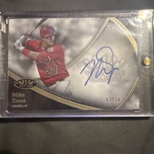 2020 Topps Tier One Tier One Talent Autographs Mike Trout Blue Ink Auto 03/10