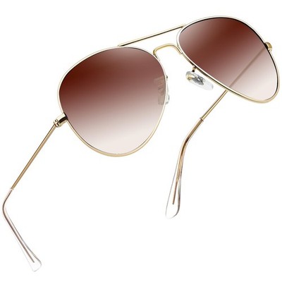 Joopin Polarized Stylish Brown Standard, C14- Large Gold/ Gradient