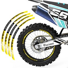 For YAMAHA TT-R 230 05-09 08 07 Wheel Stickers Rim 21" 18" Dirt Bike F07B Yellow