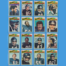 1977 Chicago Bears Lot (16 cards, EX-NM) Vintage Topps Football Partial Team Set