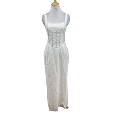 Sabo Dress Womens S Small US 4 White Black Contrast Stitch Ricardo Corset Style