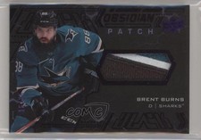 2020-21 SPx UD Black Obsidian Patch Purple 16/25 Brent Burns #OJ-BU Patch 07pz