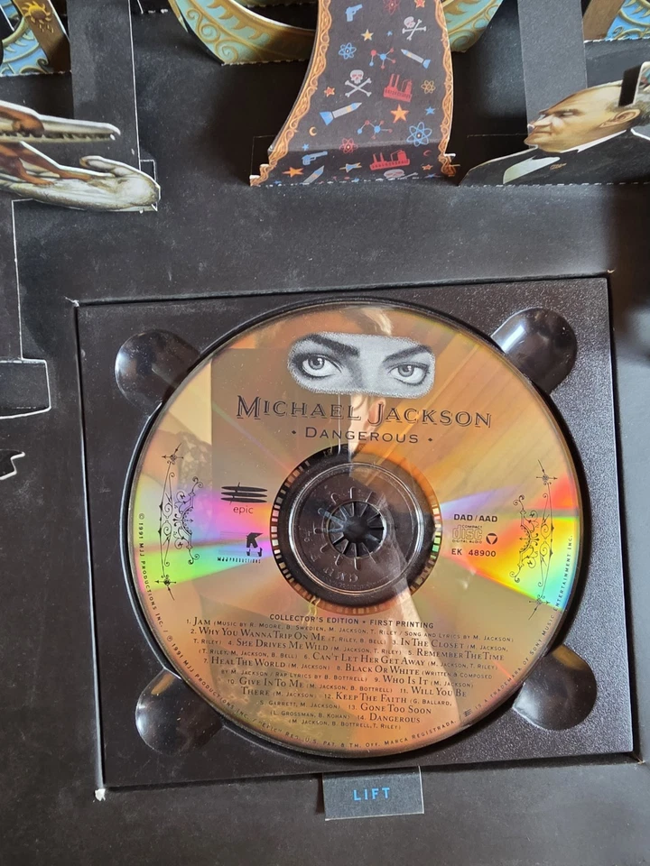 Michael Jackson Dangerous - Collector's Edition First Printing 1992 - CD Pop-Up - Photo 4/4