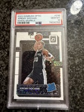 2022-23 Donruss Optic Rated Rookie White Sparkle Prizm Jeremy Sochan #236 PSA 10