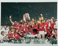 Multi signed Arsenal 10x8 1998 doublewinners photo B RACC Trusted Seller ACGCert