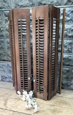 Lot Wood Shutters Victorian Window Louver Plantation Door Mission Vintage B8,