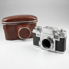 Zeiss Ikon Contax IIIa (First Model) Black Dial Numbers + Case - Needs Work