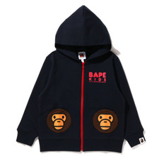 Bape Kids Baby Milo Pocket Zip Hoodie Navy Size 120 K
