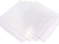 8 Inch System 96 Thin 2Mm Clear Fusible Glass Squares COE 96-4 Pack by