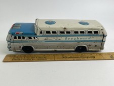 Vintage Made in Japan Greyhound Bus Tin Toy Litho Friction 1960s Hayashi