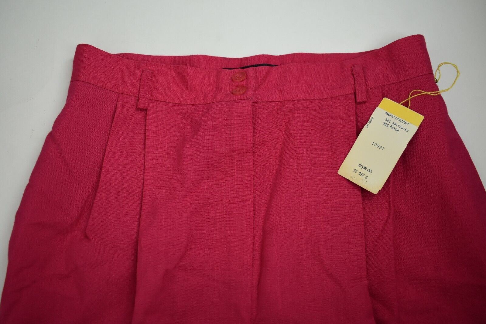 Benard Holtzman Women's Pink Straight Fit Pleated Zip Fly Chinos Dress ...