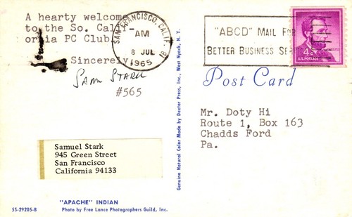 Postcard Apache Native American - Picture 2 of 2