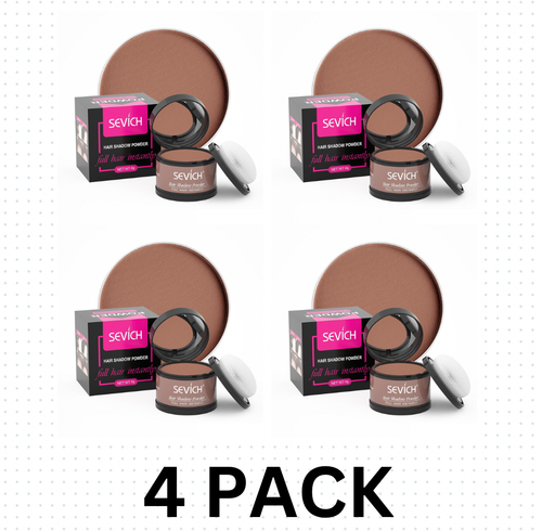 4 Pack Sevich Waterproof Hair Line Powder Hairline Cover Up Hair Shadow, Auburn