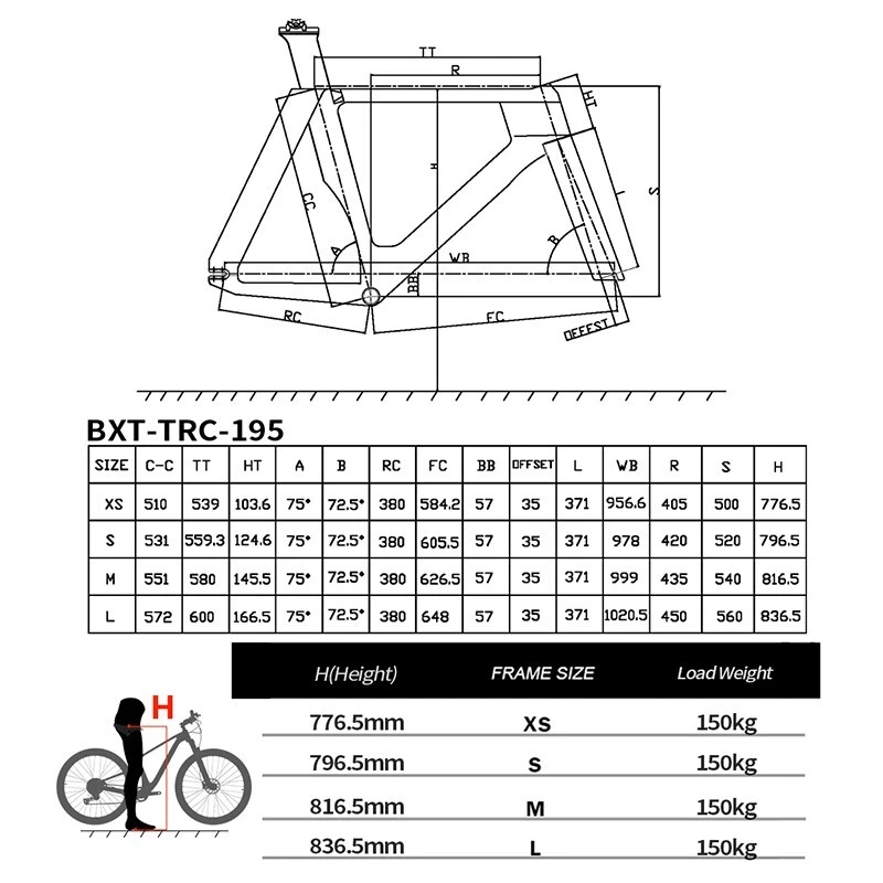 BXT T1000 New Carbon Track Bike Frame Single speed Fixed Gear Racing Frame - Image 3 of 4