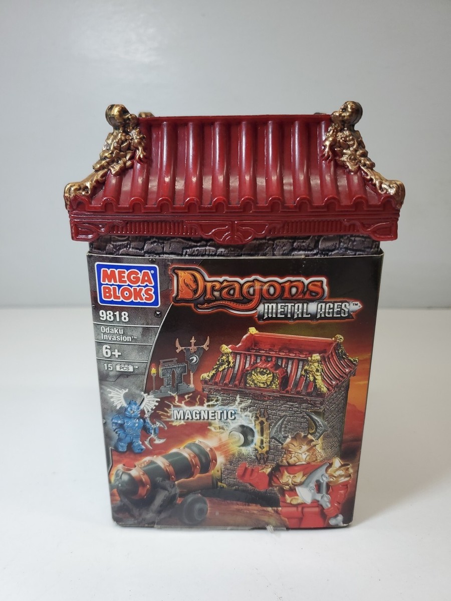 VTG 2005 Mega bloks 9818 RARE! Metal ages Dragons - Odaku Invasion