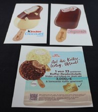 RAR!! 3 VERSCHIEDENE FERRERO AUFKLEBER - KINDER CHOCOLATE - YOGURETTE - RAFFALLO