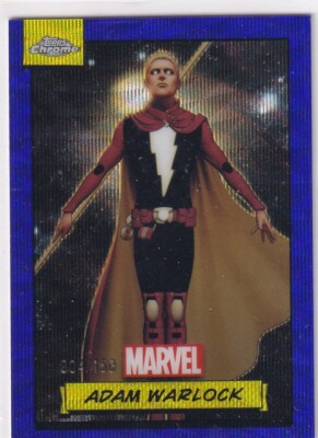 Topps Marvel Chrome 2024 No. 4 Adam Warlock Blue Wave Refractor 4/150