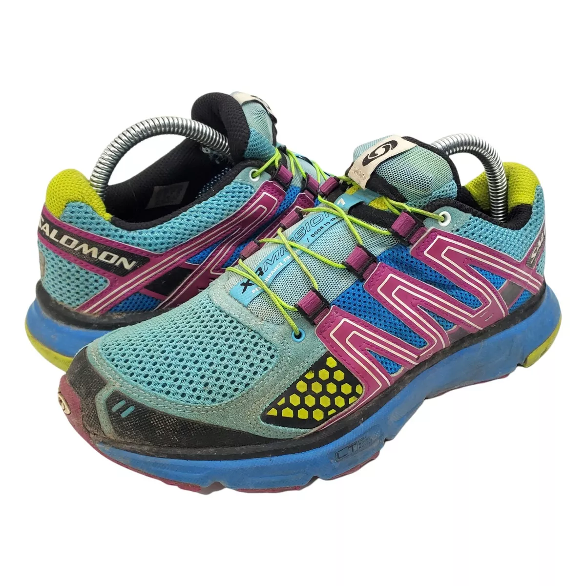 SALOMON Shoes XR MISSION 1 Womens Size 8 Blue Purple Trail Hiking Running 327035