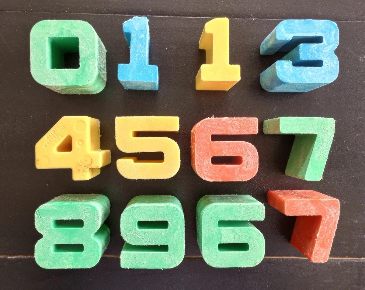 Vintage Mattel Tuff Stuff Alphabet Number Blocks 42 pc Lot