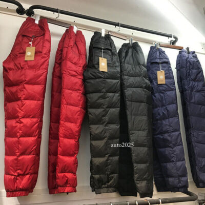 Womens Ultralight Duck Down Puffer Warm Long Trousers Pants Winter Loose Pants
