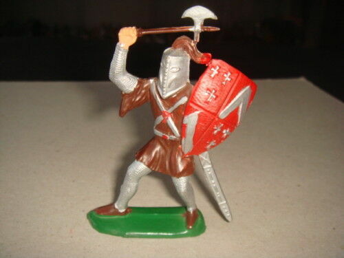Figurine Starlux Moyen-âge - Cavalier Seigneur Combattant, Série 64 Réf 6119 HP, Plastique Peint