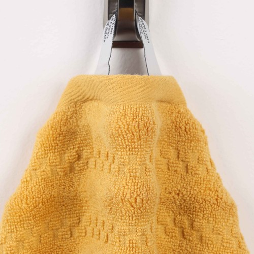 Zuma Zero Twist Cotton Waffle Weave Solid Striped Textured Hand Towels, Set of 6 - Picture 21 of 48