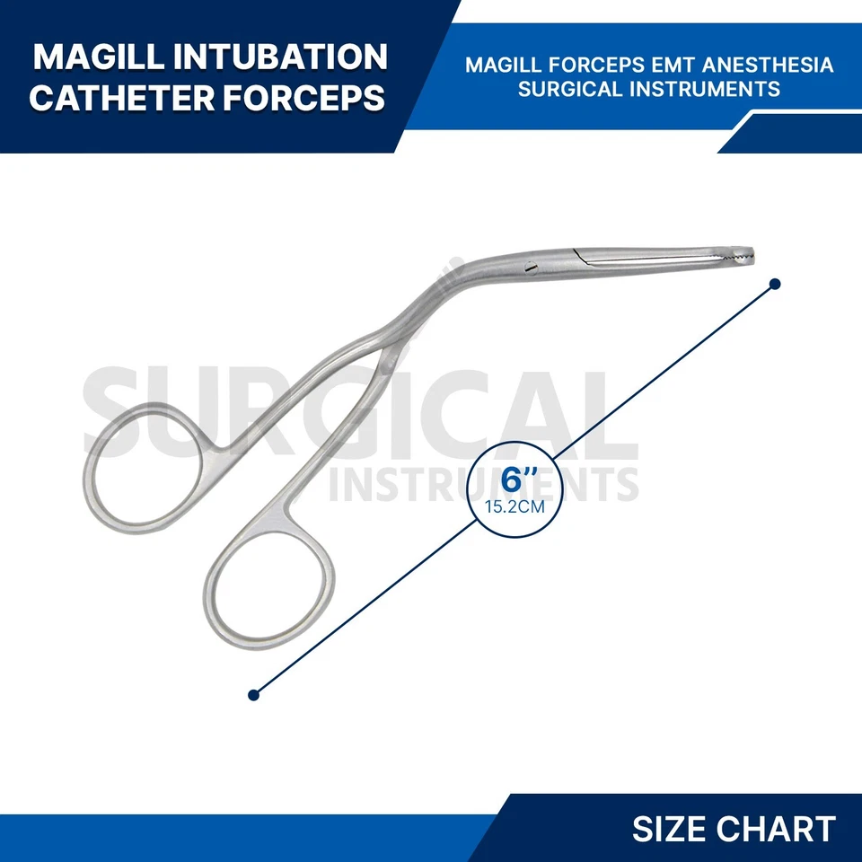 6 Pcs Magill Forceps EMT Anesthesia Surgical Instruments 6" - Image 2 of 4