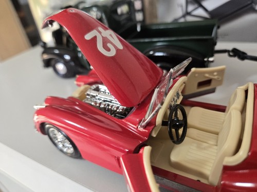 Testors 41 Plymouth Pickup, 48 Jaguar 120 Roadster & Trailer Metal Super Nice - Picture 9 of 14