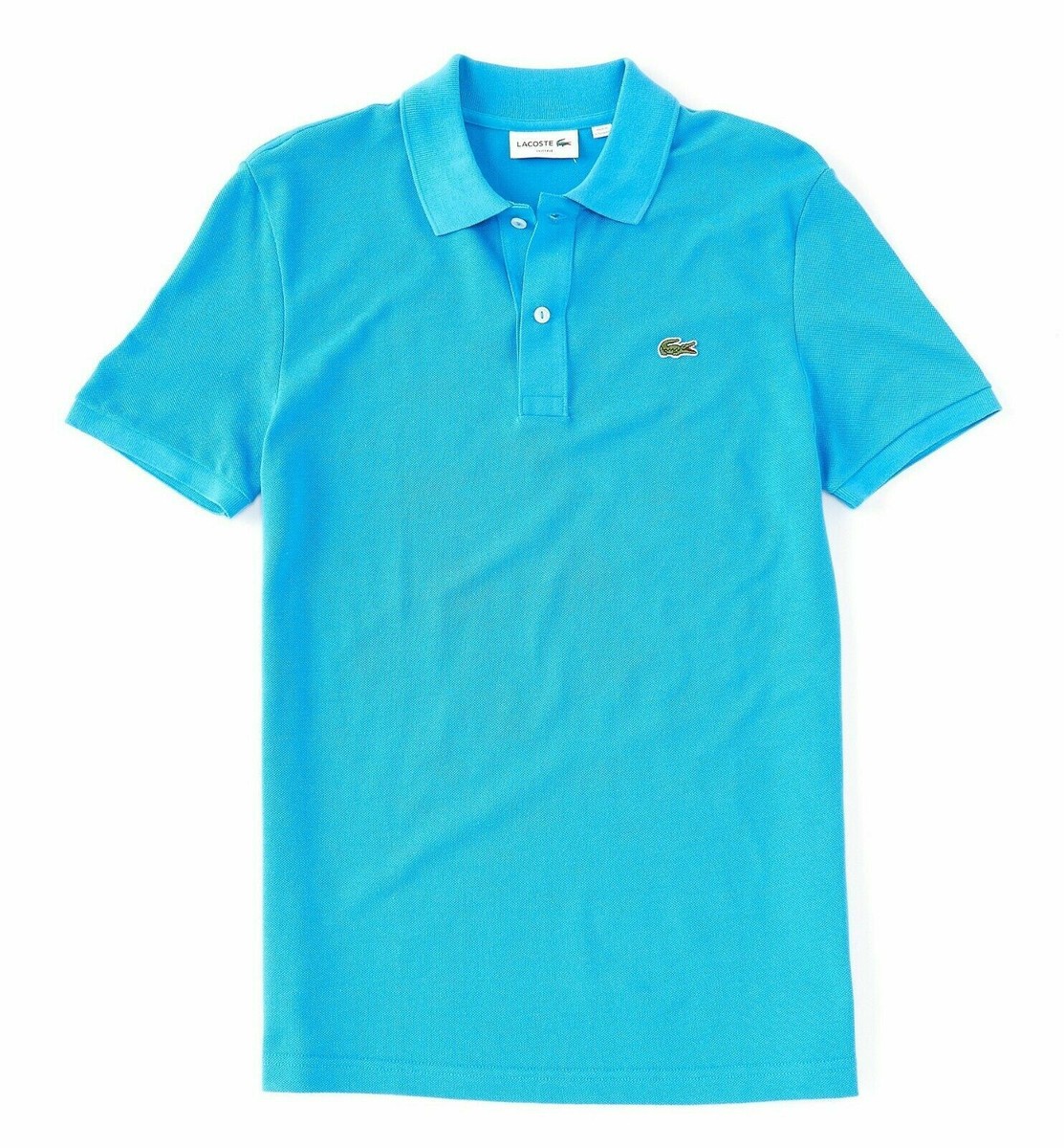 Lacoste Men's Short Sleeve Classic Pique Polo Shirt Slim Fit Blue
