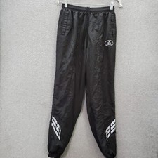 Adidas Women Activewear Pants Medium Black Track Jogger Logo Pockets Inseam 31''