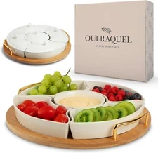Chip and Dip Serving Set,13.5"Serving Platters and Trays,Appetizer Serving Tray