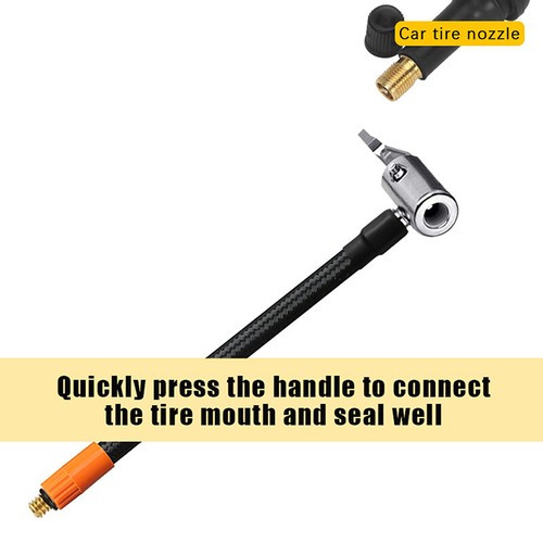 M6 Locking Air Chuck With Air Hose Standard Tire Valve Fine Thread