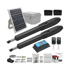 C026 Solar Gate Opener with Batteries & Solar Panel for Dual Swing Gates Up t...