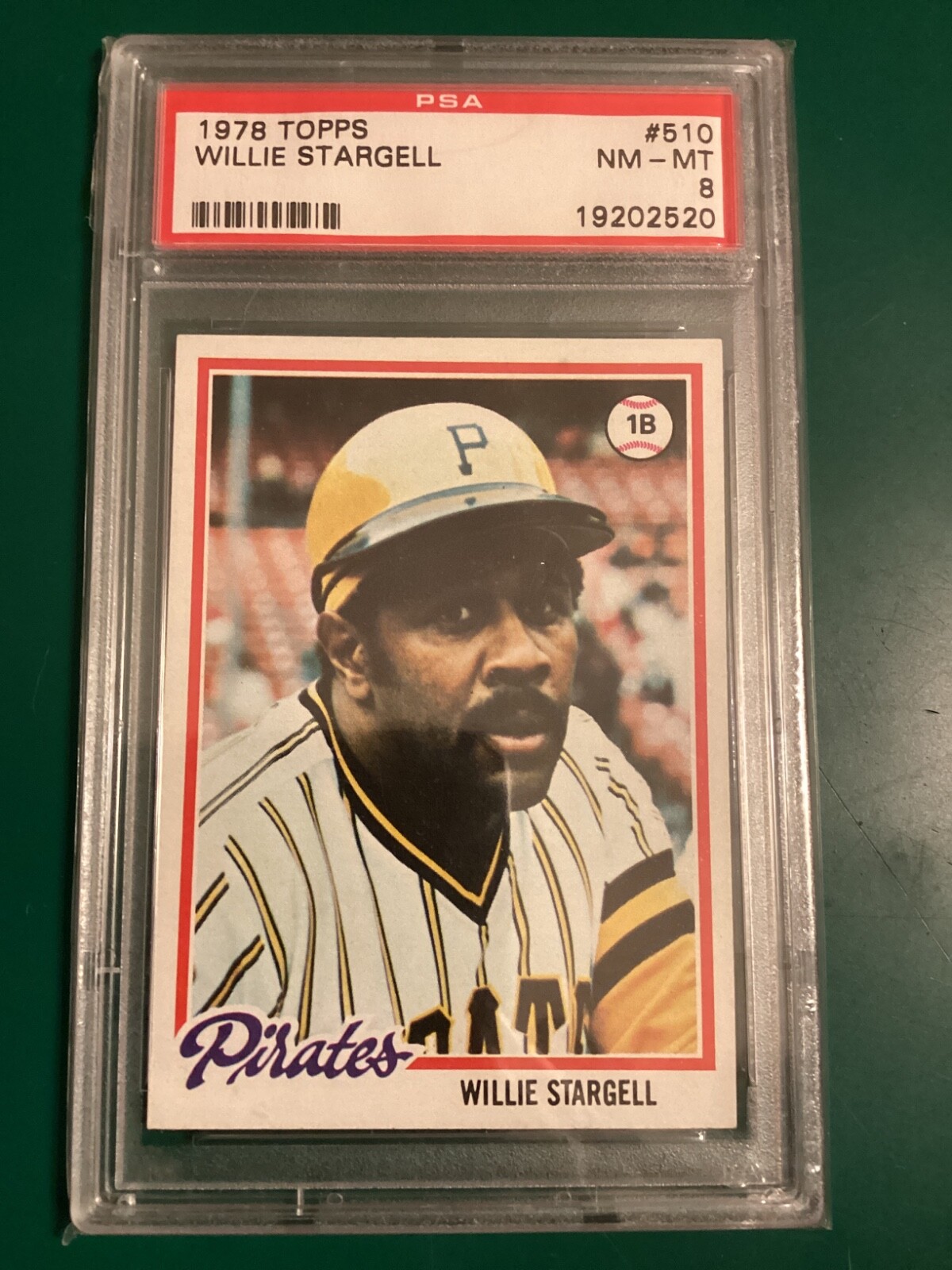 WILLIE STARGELL PITTSBURGH PIRATES 1978 TOPPS #510 PSA 8 Pops NM-MT