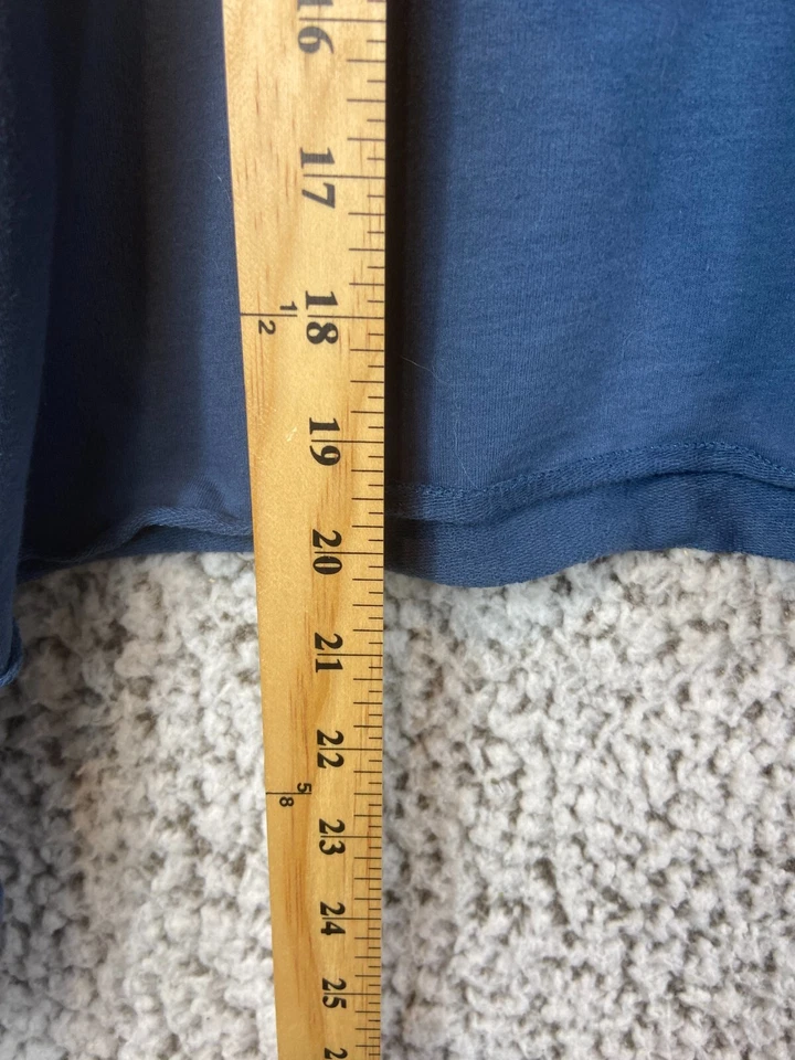 Derek Corazón Recortado Azul Oscuro Manga Larga Cuello Redondo Sudadera Rayas Lado L Foto 2 de 4