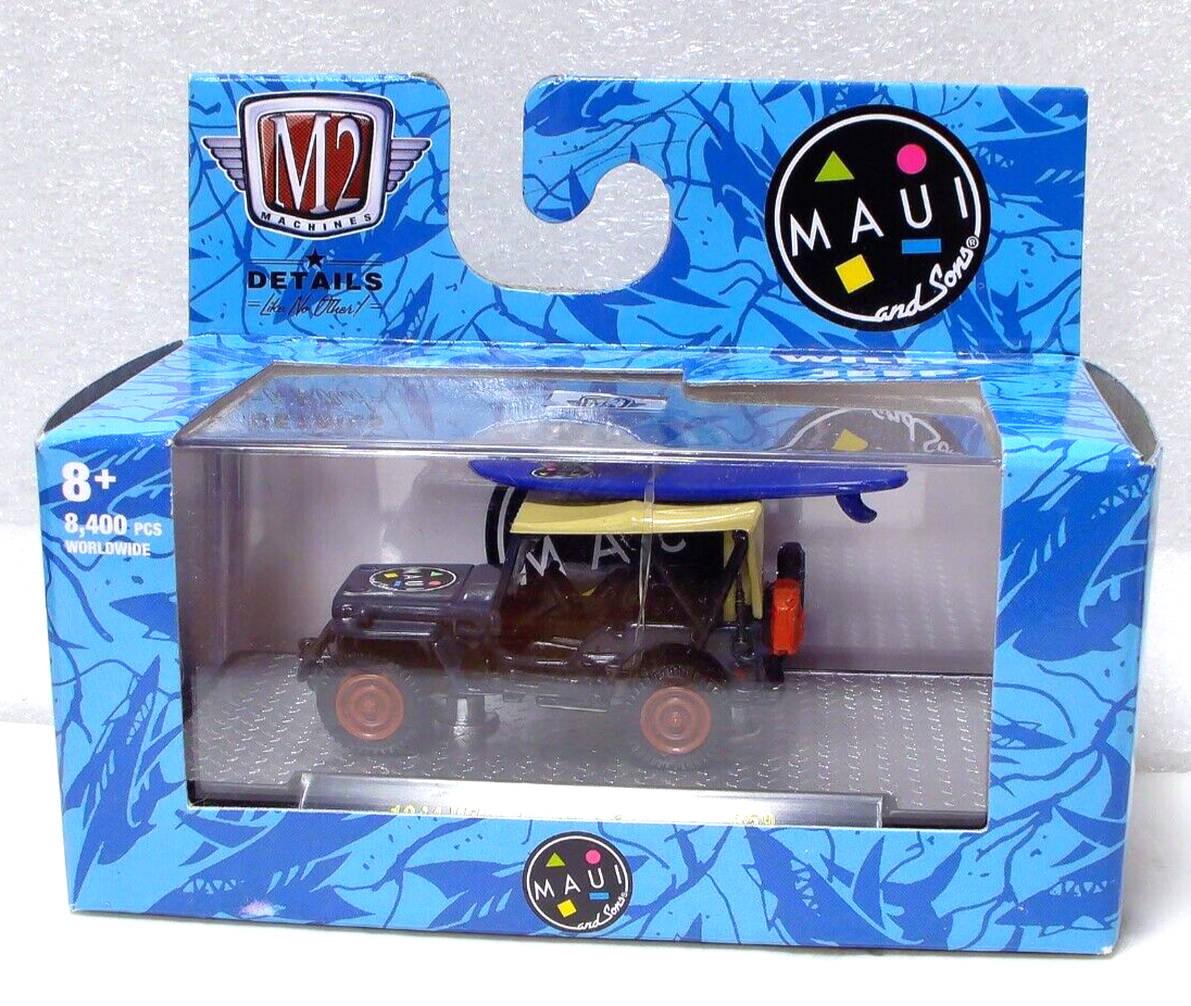 M2 Machines Maui & Sons 1944 Willys MB Jeep 1:64 Diecast