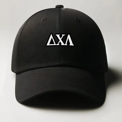 Delta Chi Lambda ΔΧΛ Sorority Baseball Cap Hat Hook & Loop Closure Fraternity