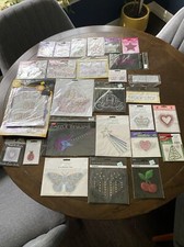 Lot Of 27 New Assorted Iron-on Appliques Rhinestones Sequins Crystal Studs Baby