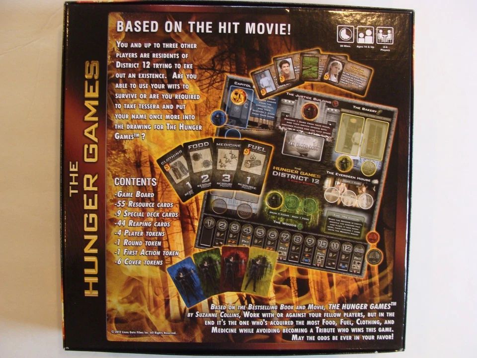 The Hunger Games Movie The District 12 Strategy Board Game COMPLETE!  EUC! - Image 2 of 4