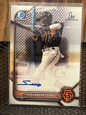 ALEXANDER SUAREZ 2022 BOWMAN CHROME 1ST AUTO SAN FRANCISCO GIANTS AUTOGRAPH RC!!