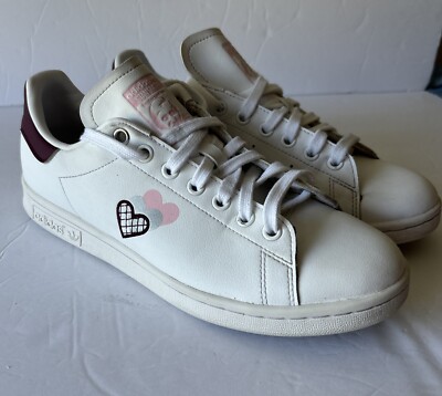 Womens Adidas Stan Smith 'Hearts Victory Crimson' Sneaker
