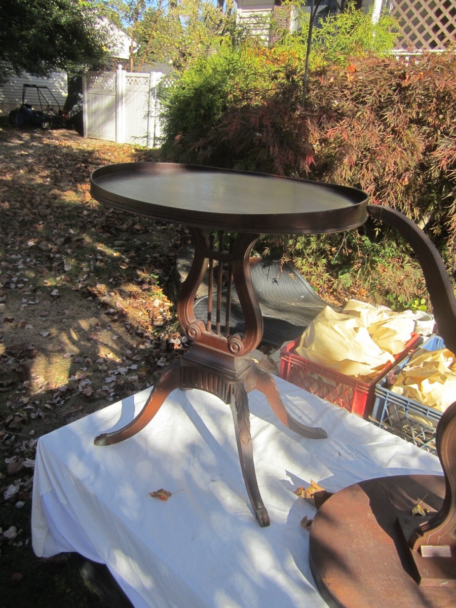 VTG 1900 MERSMAN LYRE HARP TABLES, #6651, MAHOGANY | eBay
