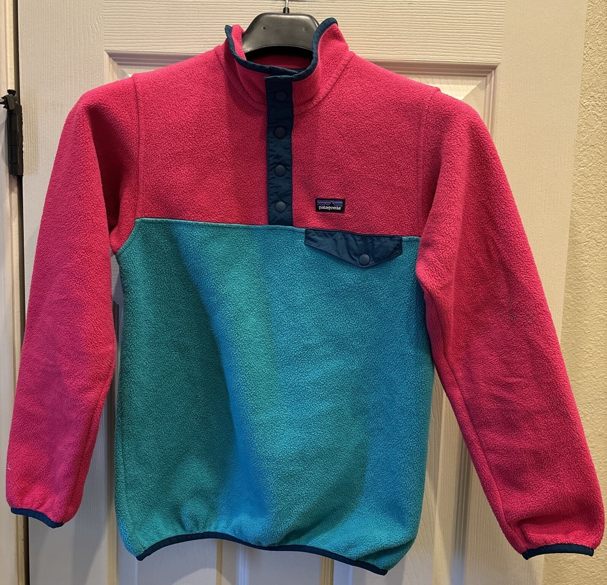 Patagonia Synchilla Fleece Snap T Pullover Jacket Girls Size Patagonia Synchilla Fleece Snap T Pullover Jacket Girls Size